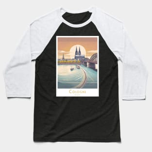 Sunset Over Cologne in Germany Baseball T-Shirt